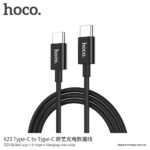 Cablu Date si Incarcare SUPER Rapida HOCO X23 Skilled Power Delivery , PD Tip C – Tip C 1,0m – 3A , 60W – Negru