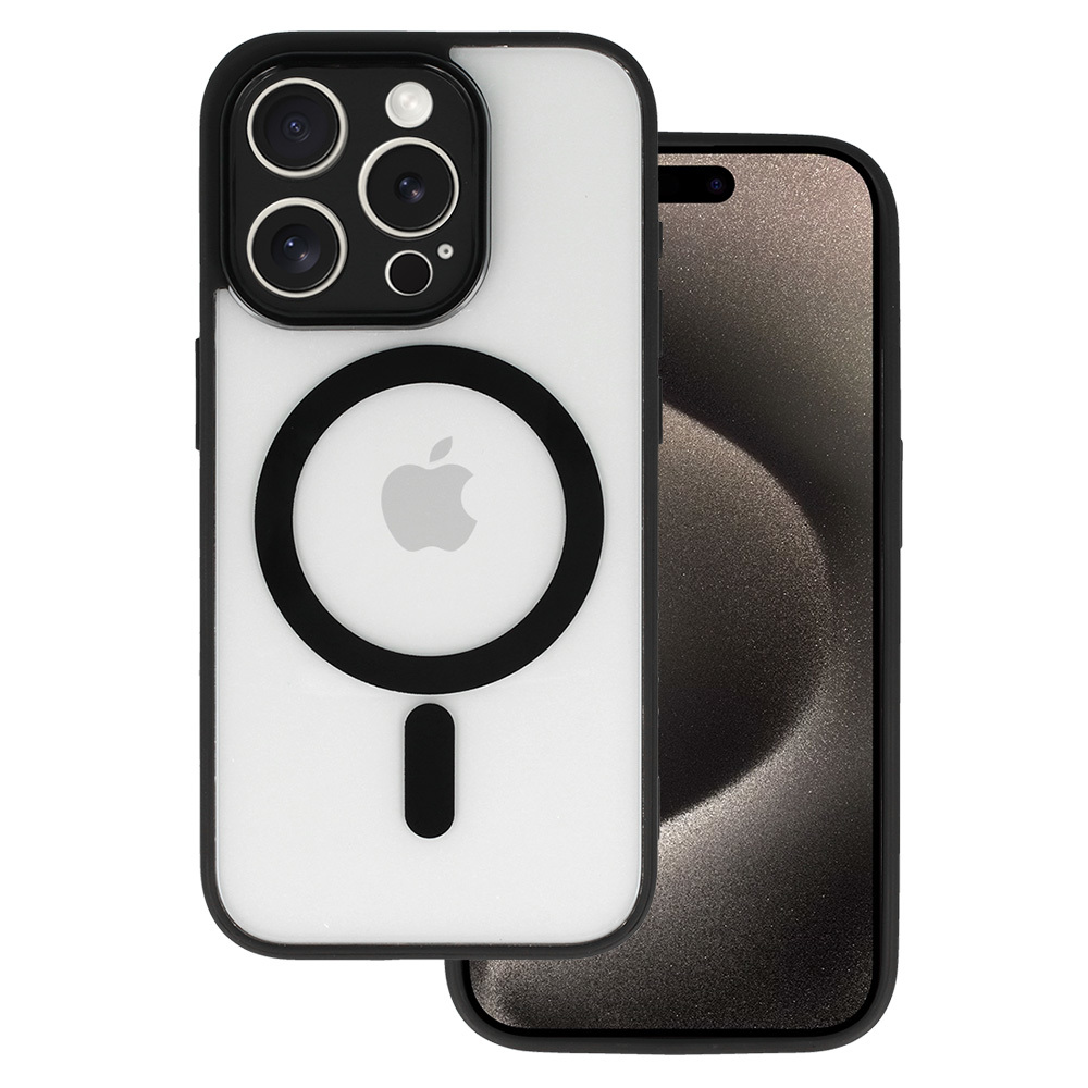 Husa iPhone 16 Pro Max Acrylic Color MagSafe Negru - imagine 3
