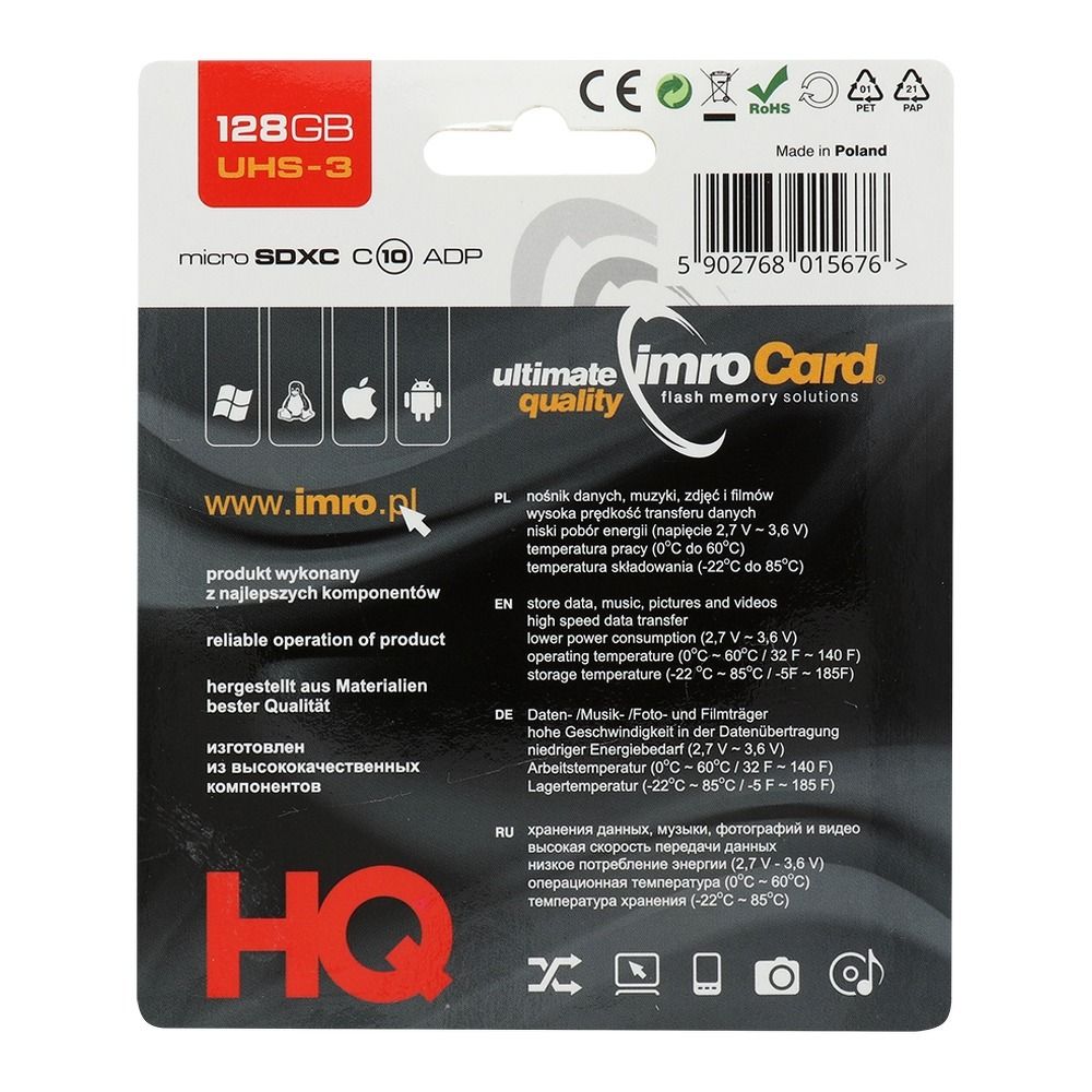Card Memorie MicroSD IMRO 128 GB