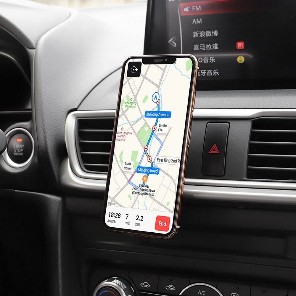 Suport Telefon Magnetic Grila Aerisire HOCO CA47 - Negru - imagine 5