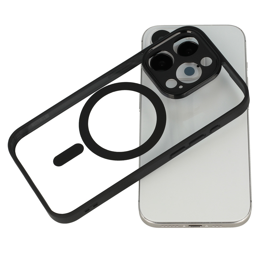 Husa iPhone 16 Pro Max Acrylic Color MagSafe Negru