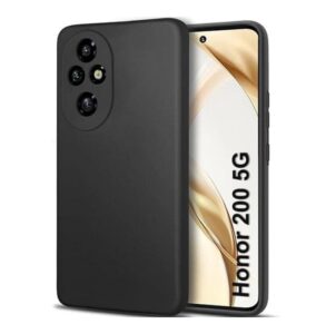 Husa Honor 200 Silicon Catifea Negru