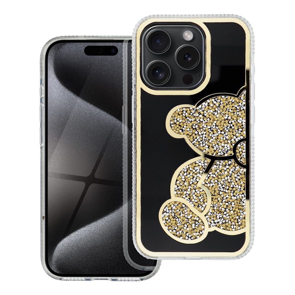 Husa iPhone 15 Pro Max TEDDY BEAR Gold