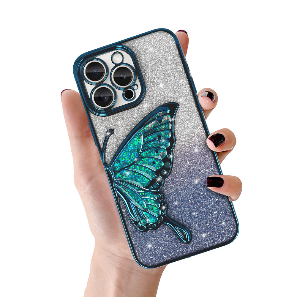 Husa iPhone 15 Pro Max Butterfly Blue