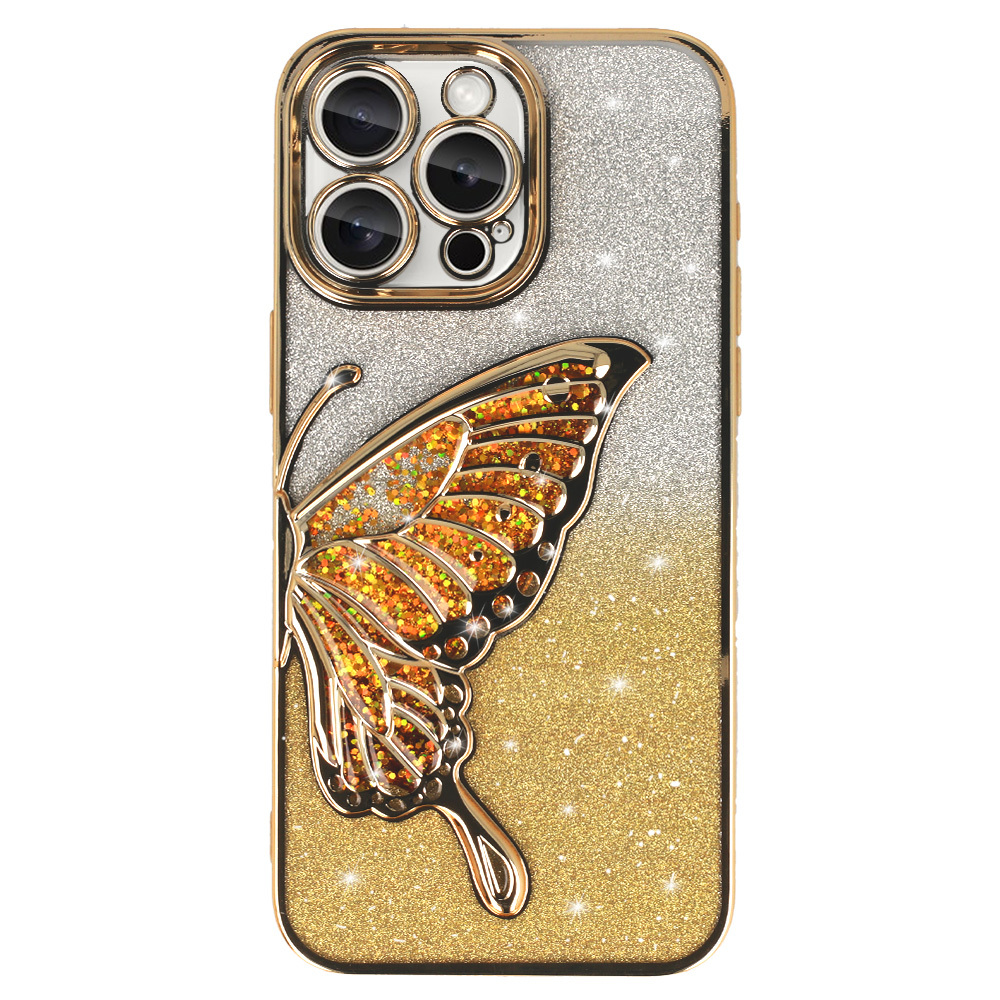 Husa iPhone Butterfly Gold. Accesorii GSM en-gros angro.