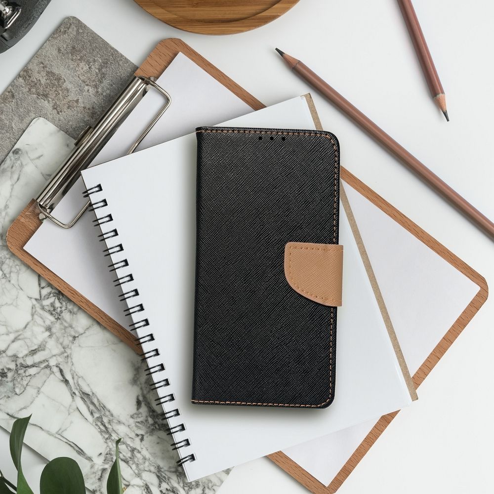 Huse Telefoane Fancy Book Negru Gold
