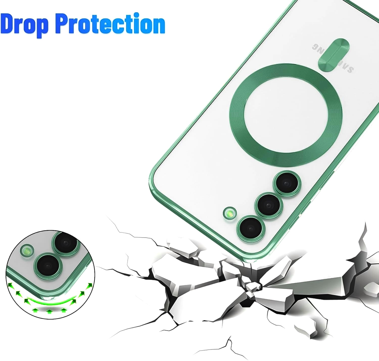 Husa Samsung MagSafe Luxury Cristal Verde. Accesorii GSM en-gross angro