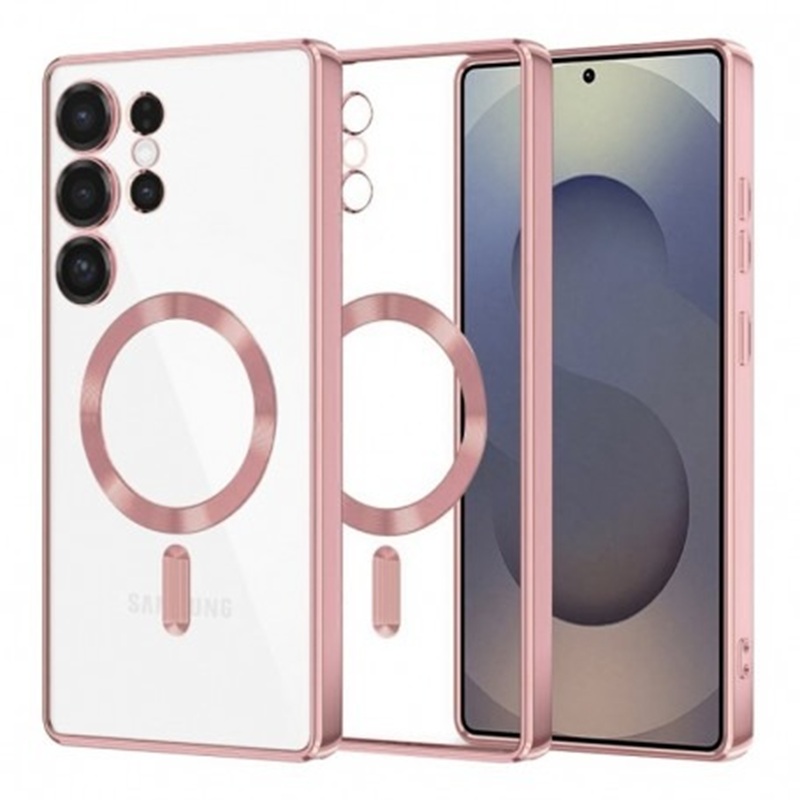 Husa Samsung S25 Ultra MagSafe Luxury Cristal Rose Gold