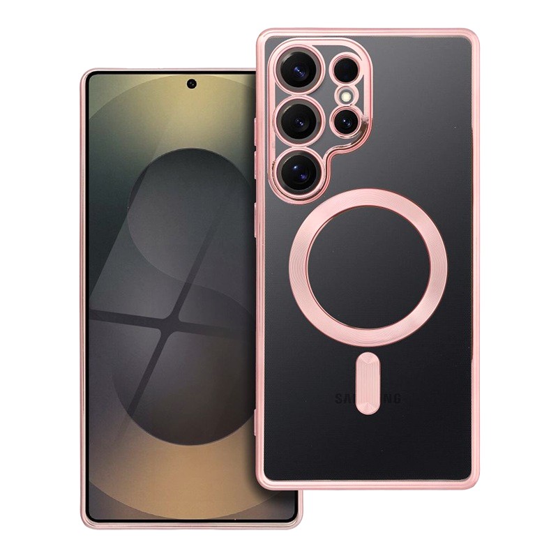 Husa Samsung S25 Ultra MagSafe Luxury Cristal Rose Gold
