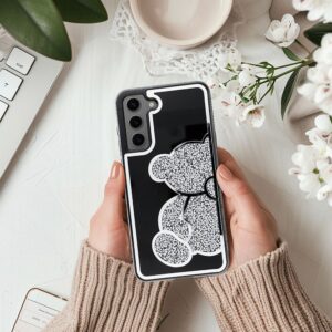 Husa Samsung S25 Plus TEDDY BEAR Silver
