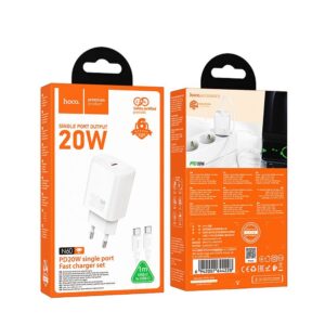 Incarcator Priza HOCO N60 + Cablu Tip C 20W GaN