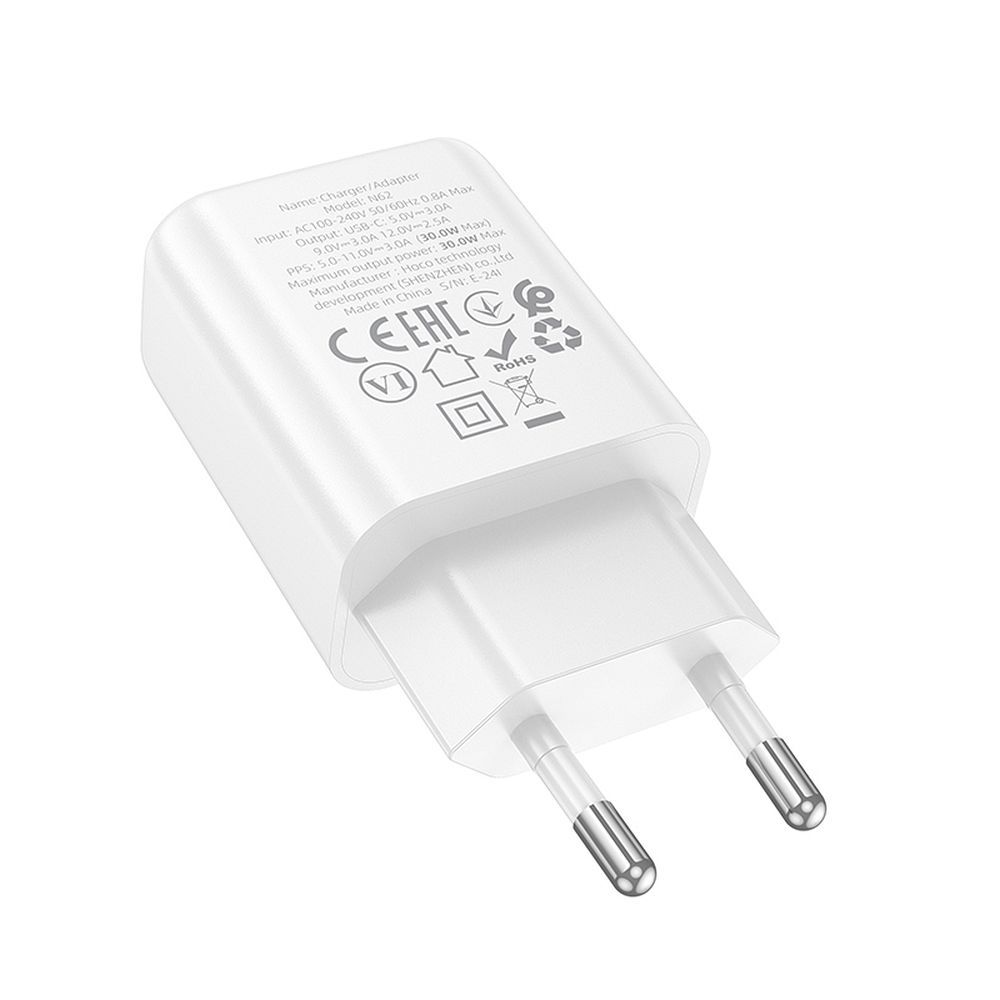 Incarcator Priza HOCO N62 30W GaN Alb