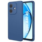 Husa Oppo A40 4G / A60 5G Silicon Catifea Albastru Inchis