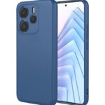 Husa Redmi Note 14 5G Silicon Catifea Albastru Inchis