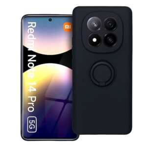 Husa Redmi Note 14 Pro 5G / Note 14 Pro Plus 5G Silicon RING Negru