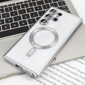 Husa Samsung S25 Ultra MagSafe Luxury Cristal Silver