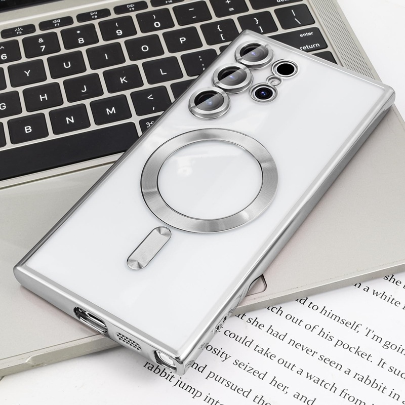 Husa Samsung S25 Ultra MagSafe Luxury Cristal Silver