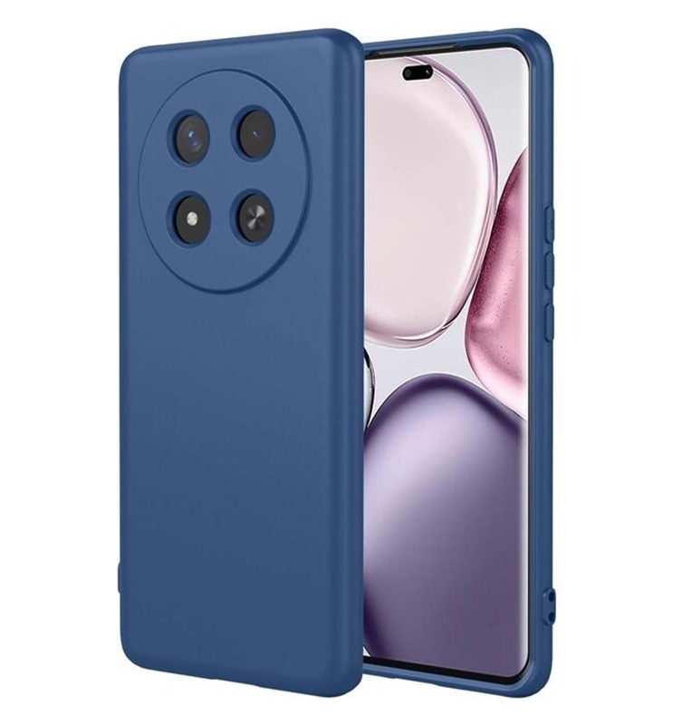 Husa Honor Magic 7 Lite Silicon Catifea Albastru Inchis