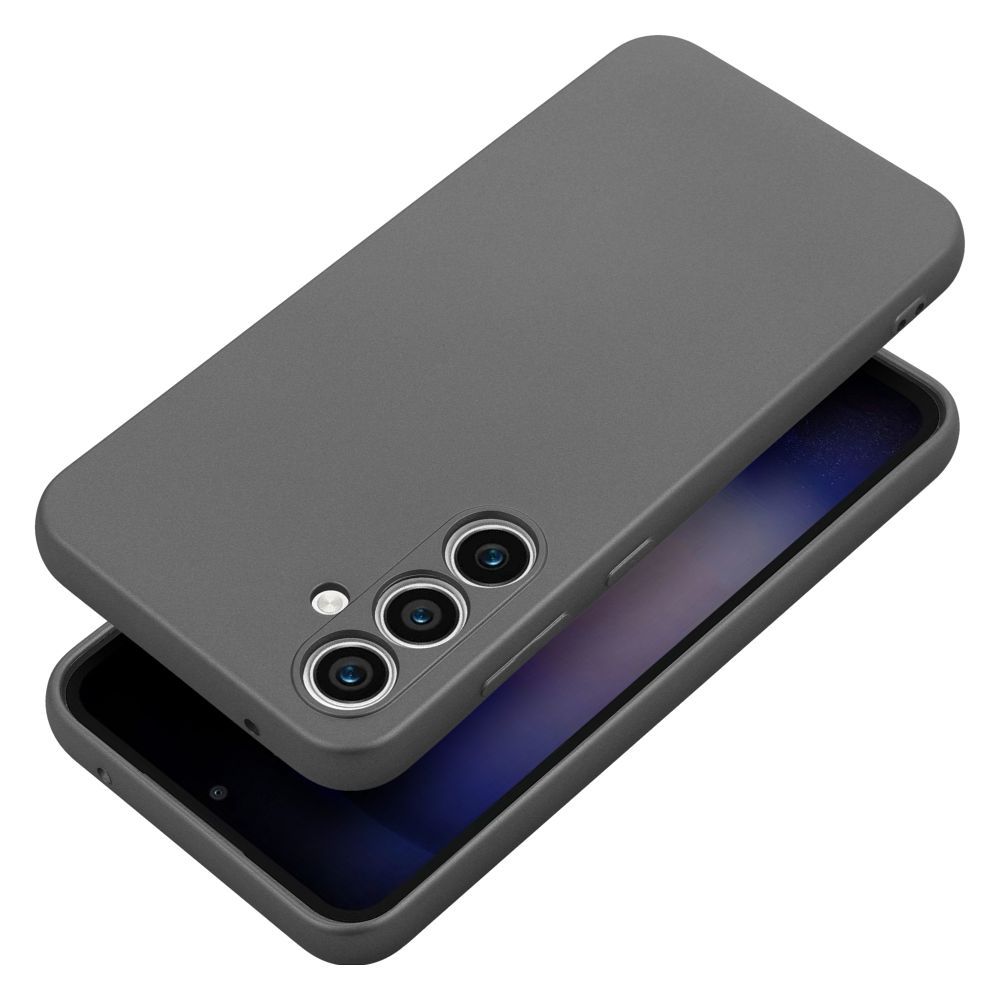 Husa Samsung A26 5G Silicon Catifea Metallic Grey Black