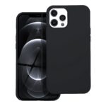 Husa iPhone 14 Pro Max Silicon Catifea (big hole) Negru