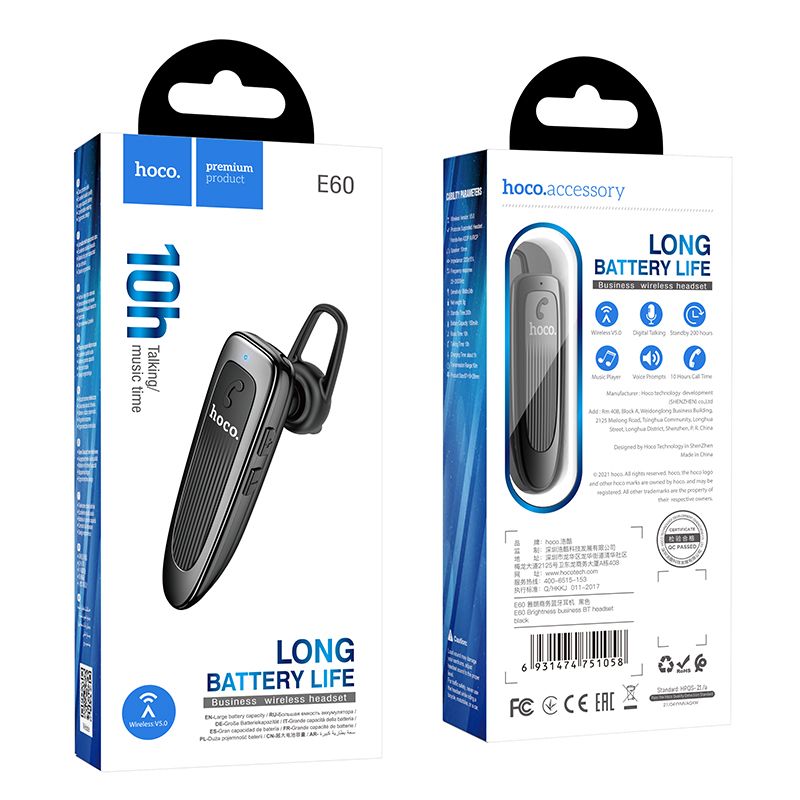 Casca Bluetooth HOCO E60 Negru