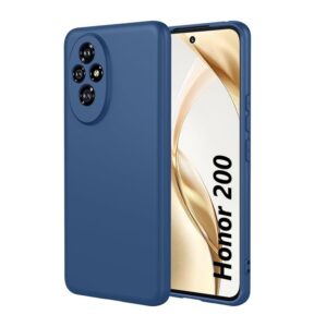 Husa Honor 200 Silicon Catifea Albastru Inchis