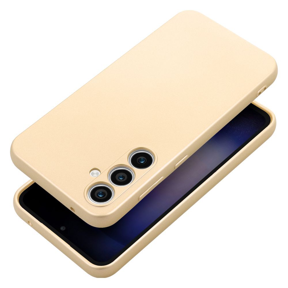 Husa Samsung S25 Silicon Catifea Metallic Gold