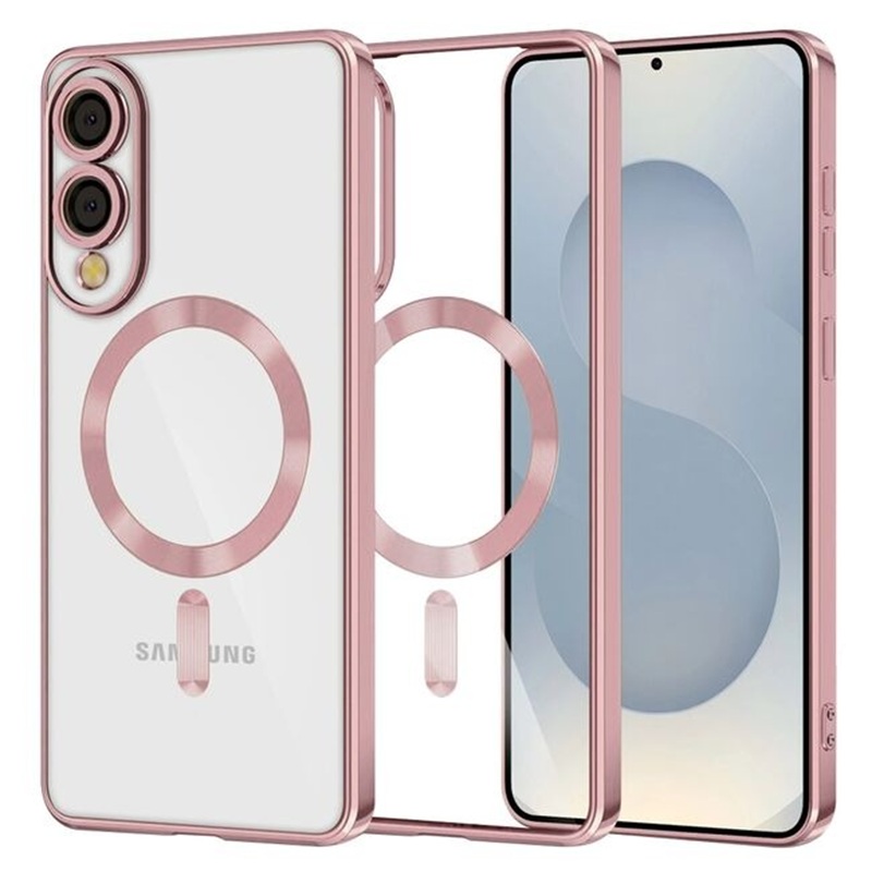 Husa Samsung S25 Edge MagSafe Luxury Cristal Rose Gold