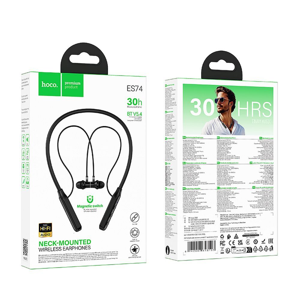 Casca Bluetooth Sport HOCO ES74 Negru
