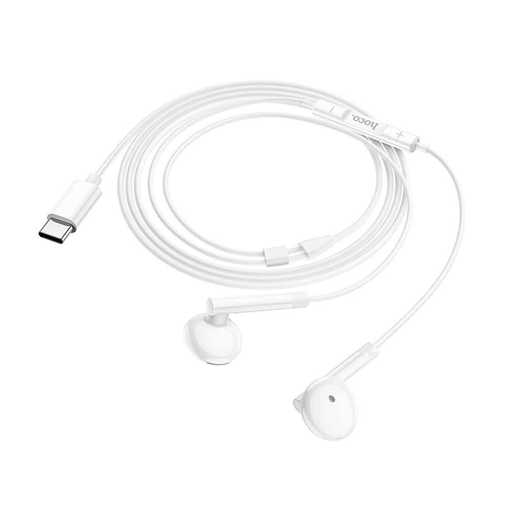 Casti Stereo HOCO M95 Mufa Tip C pentru S23, S24, S25, S26, A55, A56, A57, iPad Pro / iPad Air / Seria iPhone 15, 16, 17, 18 - Alb - imagine 6