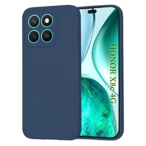 Husa Honor X8c Silicon Catifea Albastru Inchis