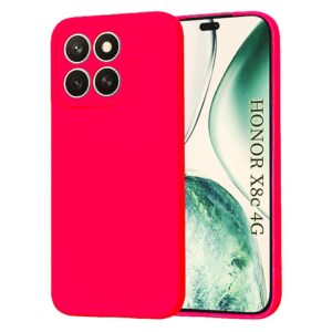 Husa Honor X8c Silicon Catifea Rosu