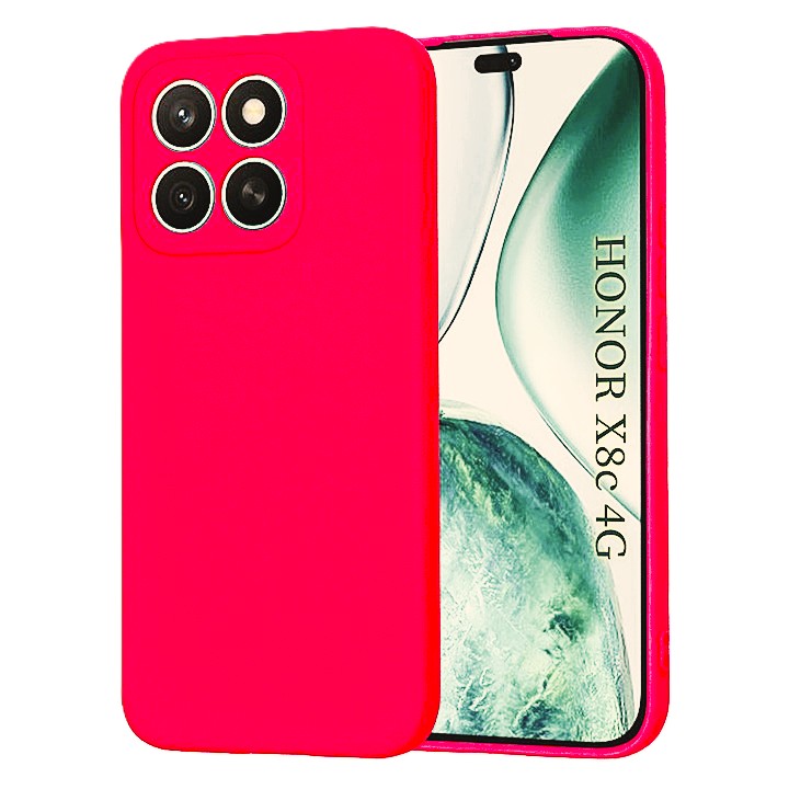 Husa Honor X8c Silicon Catifea Rosu