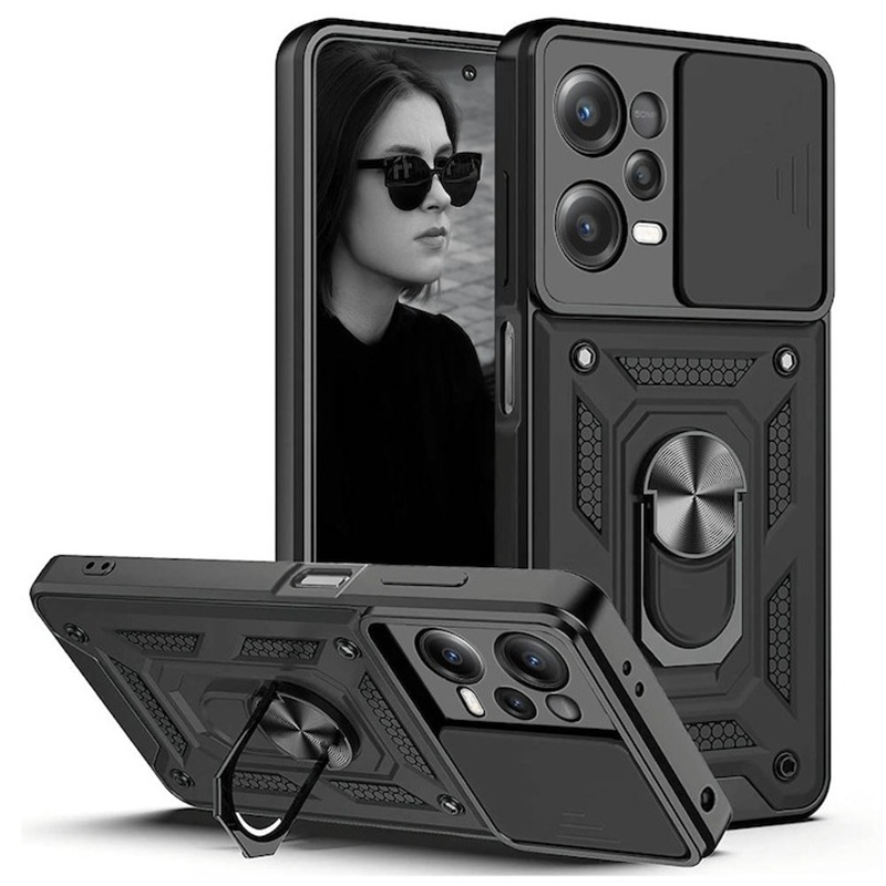 Husa Redmi Note 12 Pro Plus 5G Slide Armor Negru