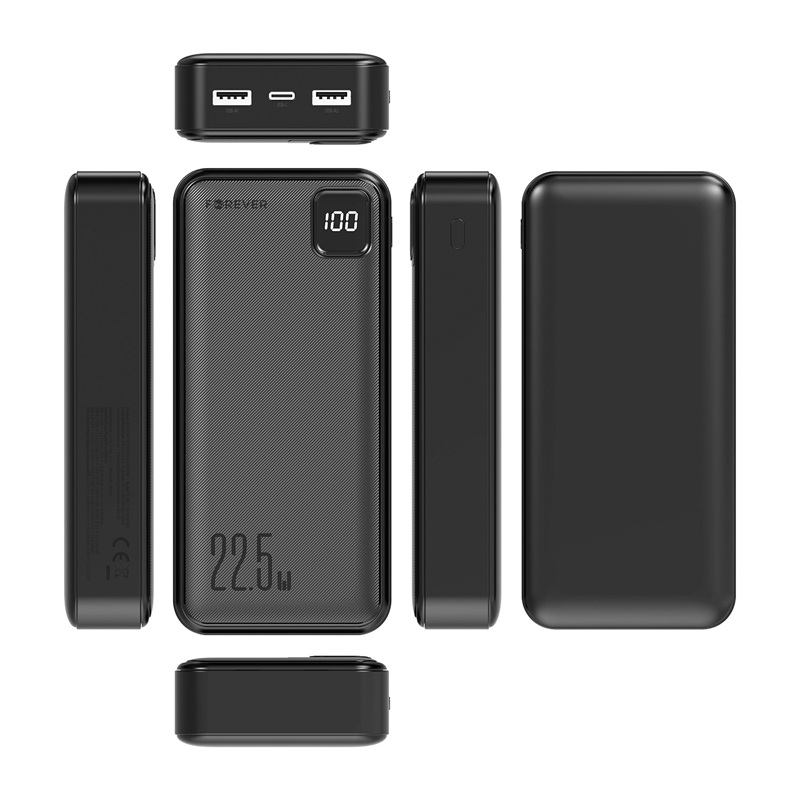 POWER BANK Forever TB-300L PD QC 22,5W 20000 mAh - Negru - imagine 2