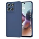 Husa Motorola G56 Silicon Catifea Albastru Inchis
