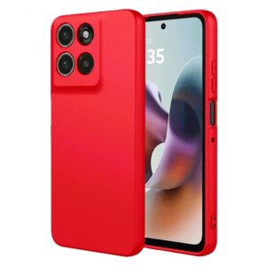 Husa Motorola G56 Silicon Catifea Rosu