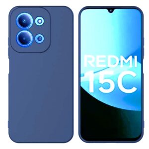 Husa Redmi 15C Silicon Catifea Albastru Inchis