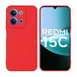 Husa Redmi 15C Silicon Catifea Rosu