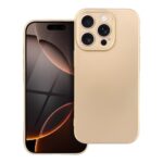 Husa iPhone 17 Pro / 18 Pro Silicon Catifea Metallic Gold