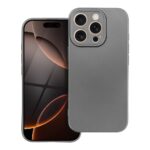 Husa iPhone 17 Silicon Catifea Metallic Grey Black