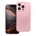 Husa iPhone 17 Silicon Catifea Metallic Pink