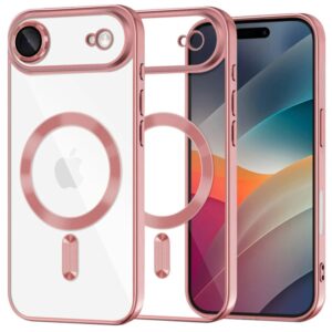 Husa iPhone 17 Air MagSafe Luxury Cristal Rose Gold