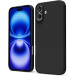 Husa iPhone 17 Silicon Catifea Negru
