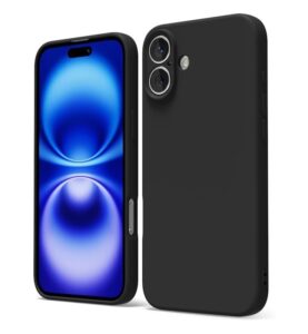 Husa iPhone 17 Silicon Catifea Negru
