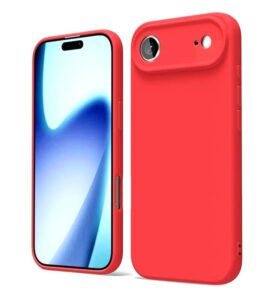 Husa iPhone 17 Air Silicon Catifea Rosu