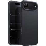Husa iPhone 17 Air Silicon Catifea (big hole) Negru