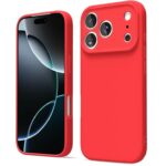 Husa iPhone 17 Pro / 18 Pro Silicon Catifea Rosu
