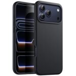 Husa iPhone 17 Pro Max / 18 Pro Max Silicon Catifea (big hole) Negru
