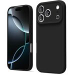 Husa iPhone 17 Pro / 18 Pro Silicon Catifea Negru